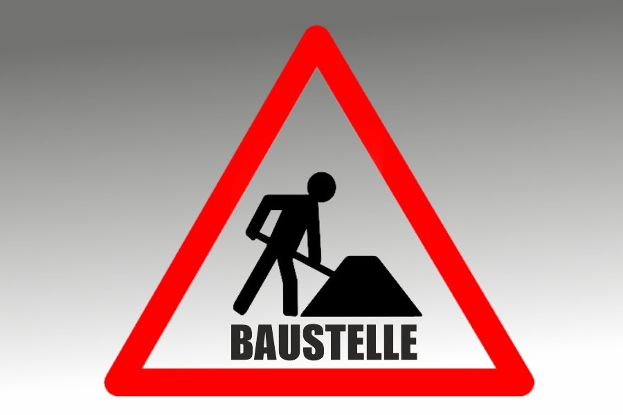 Bauarbeiten Graben